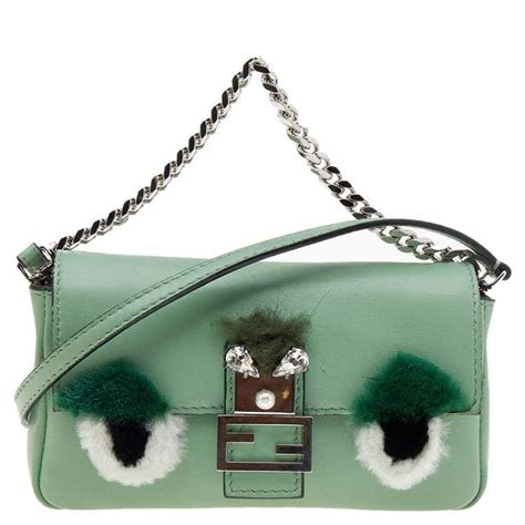 fendi ff baguette mini leather bag|fendi micro monster baguette.